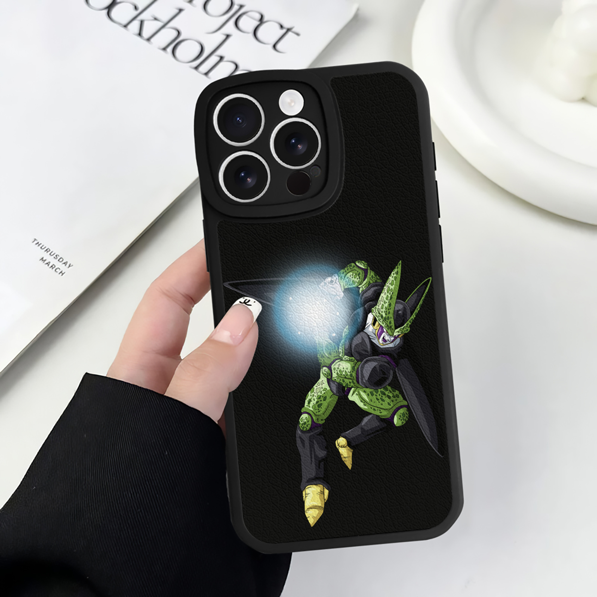 （画像用） ドラゴンボール セル DRAGON BALL Cell 【iPhone 16シリーズ対応】シリコンスマホケース（レザー調） 材質：シリコン